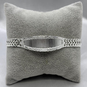 #ESC211 - Esclava Petatillo/Tejido Doble Cubana Plata - 8 mm - B10/19.5