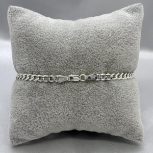 #ESC249 - Esclava Barbada Plata - 100 - 4 mm - A06/4.4