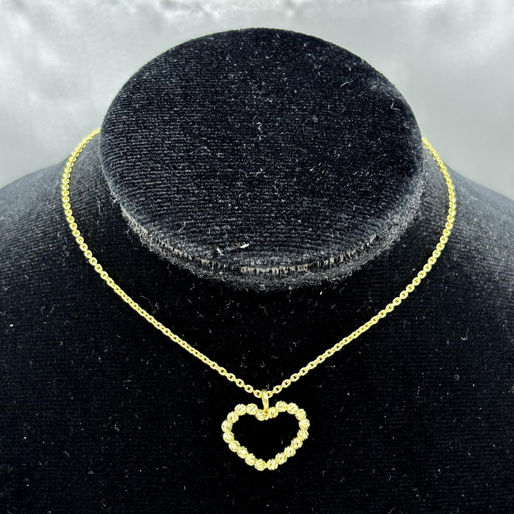 #G10133 - Gargantilla Corazón Con Esferas Diamantadas Oro 10K - H19/3.2