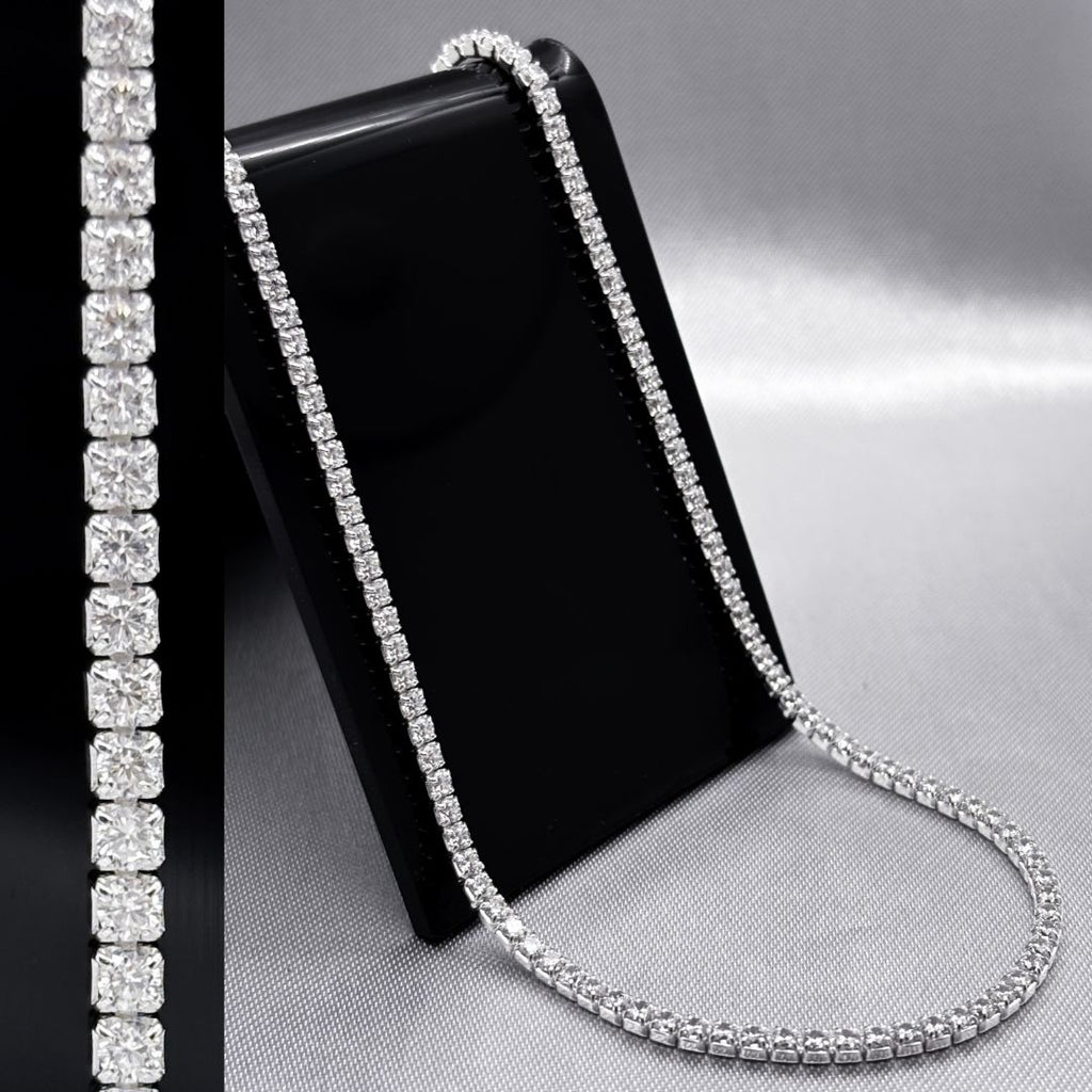#G145 - Gargantilla Con Piedra De Zirconia Plata - IP9.2