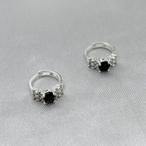 #H195 - Huggie Con Piedra Zirconia Plata - A15/1.7