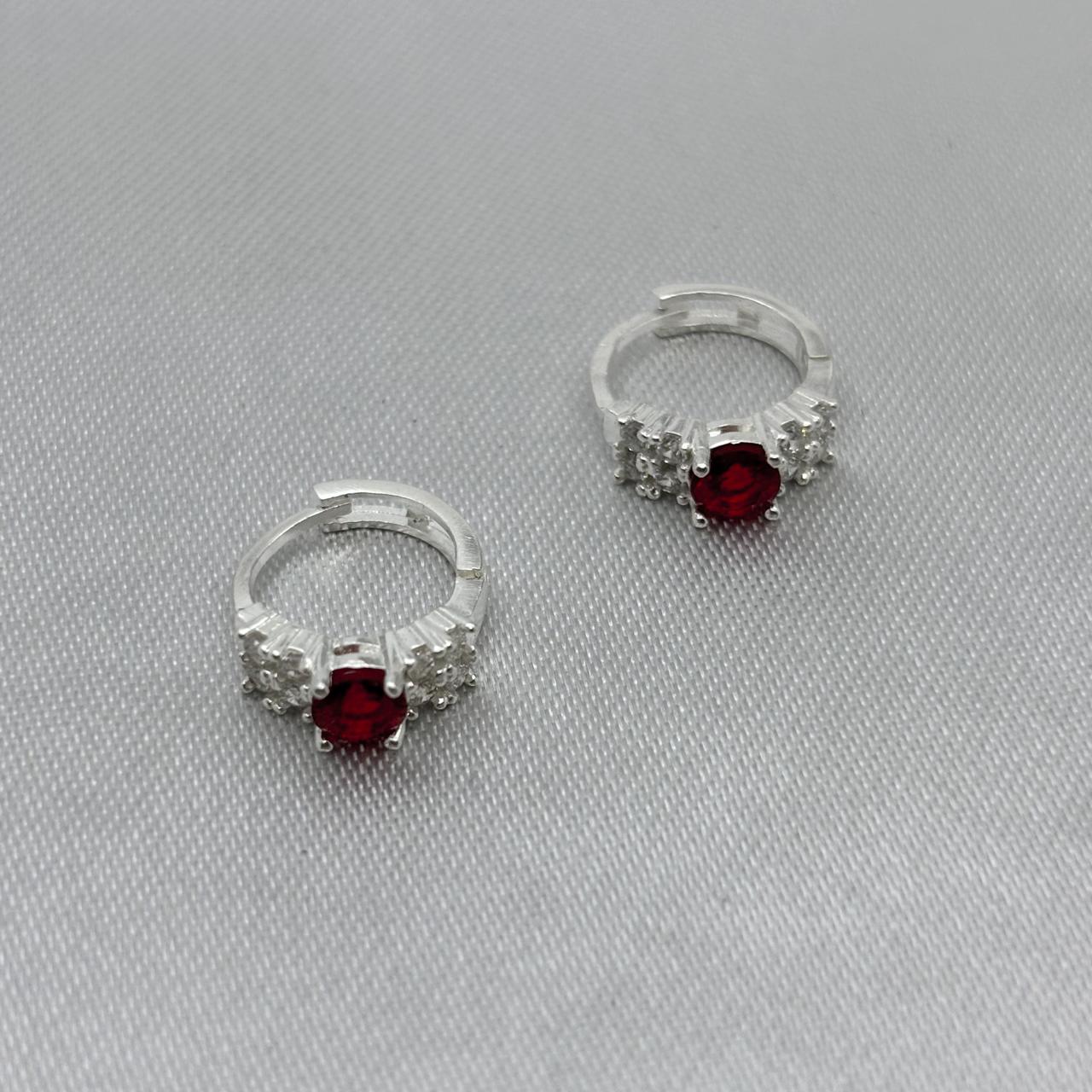 #H195 - Huggie Con Piedra Zirconia Plata - A15/1.7
