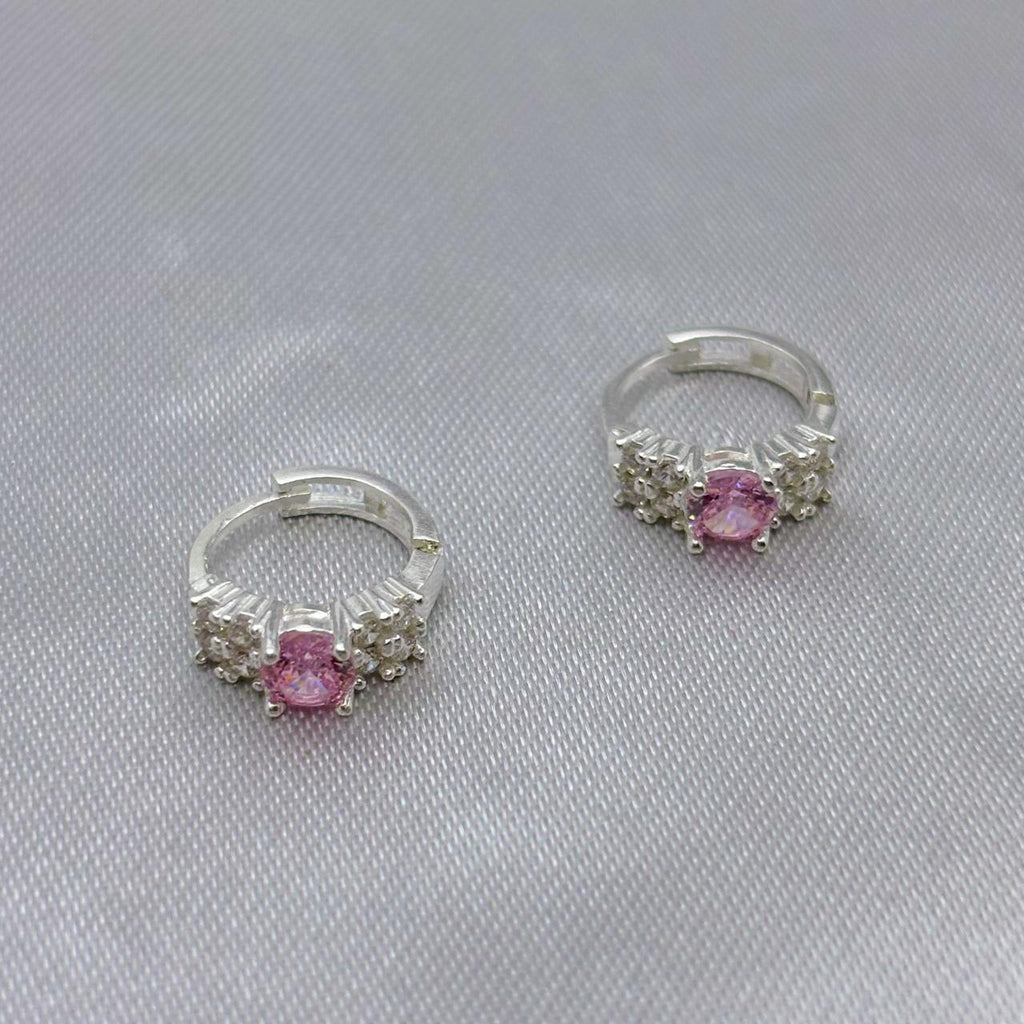 #H195 - Huggie Con Piedra Zirconia Plata - A15/1.7