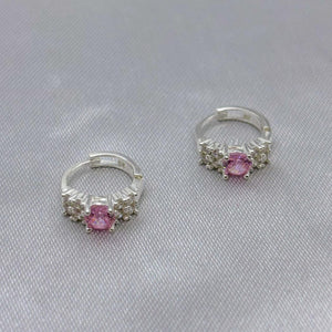 #H195 - Huggie Con Piedra Zirconia Plata - A15/1.7