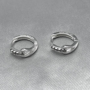 #H147 - Huggies De Plata Con Zirconia - LL1.8