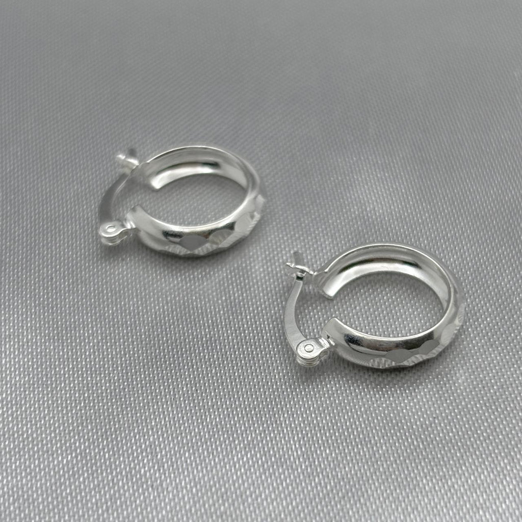#H187 - Huggie Diamantado Plata - LL1.9