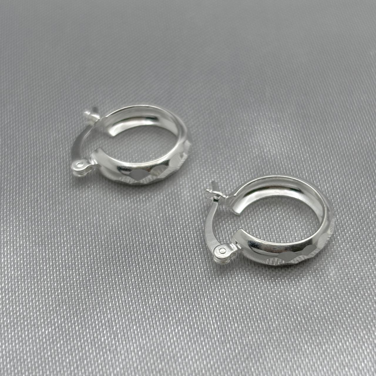 #H187 - Huggie Diamantado Plata - LL1.9