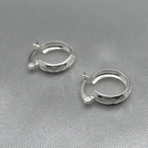 #H187 - Huggie Diamantado Plata - LL1.9