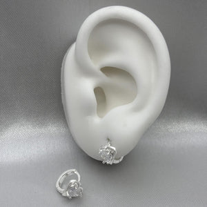 #H198 - Huggie Corazón Con Piedra Zirconia - A15/2.3