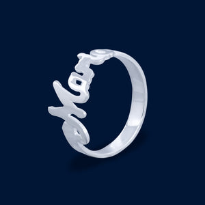 #HE115 - Anillo Grabado De Plata