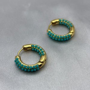 #HOL163 - Huggie Bolitas Oro Laminado 18K