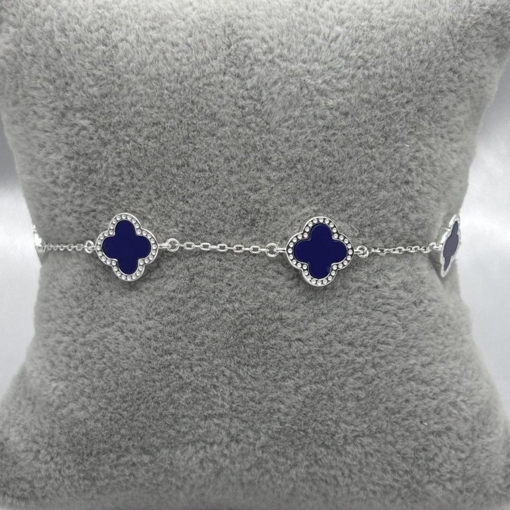#PA134 - Pulsera Trébol Tipo Van Cleef Plata  - B14/5.4