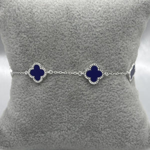 #PA134 - Pulsera Trébol Tipo Van Cleef Plata  - B14/5.4