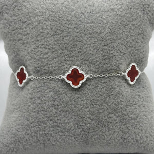 #PA134 - Pulsera Trébol Tipo Van Cleef Plata  - B14/5.4