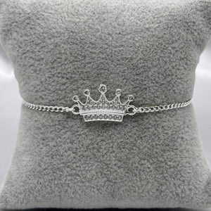 #PA166 - Pulsera Corona Con Piedra Zirconia Plata - ZC3.7