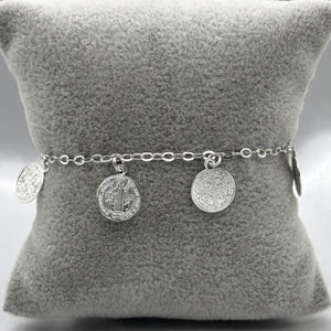 #PA218 - Pulsera De San Benito Plata - ZC3.8