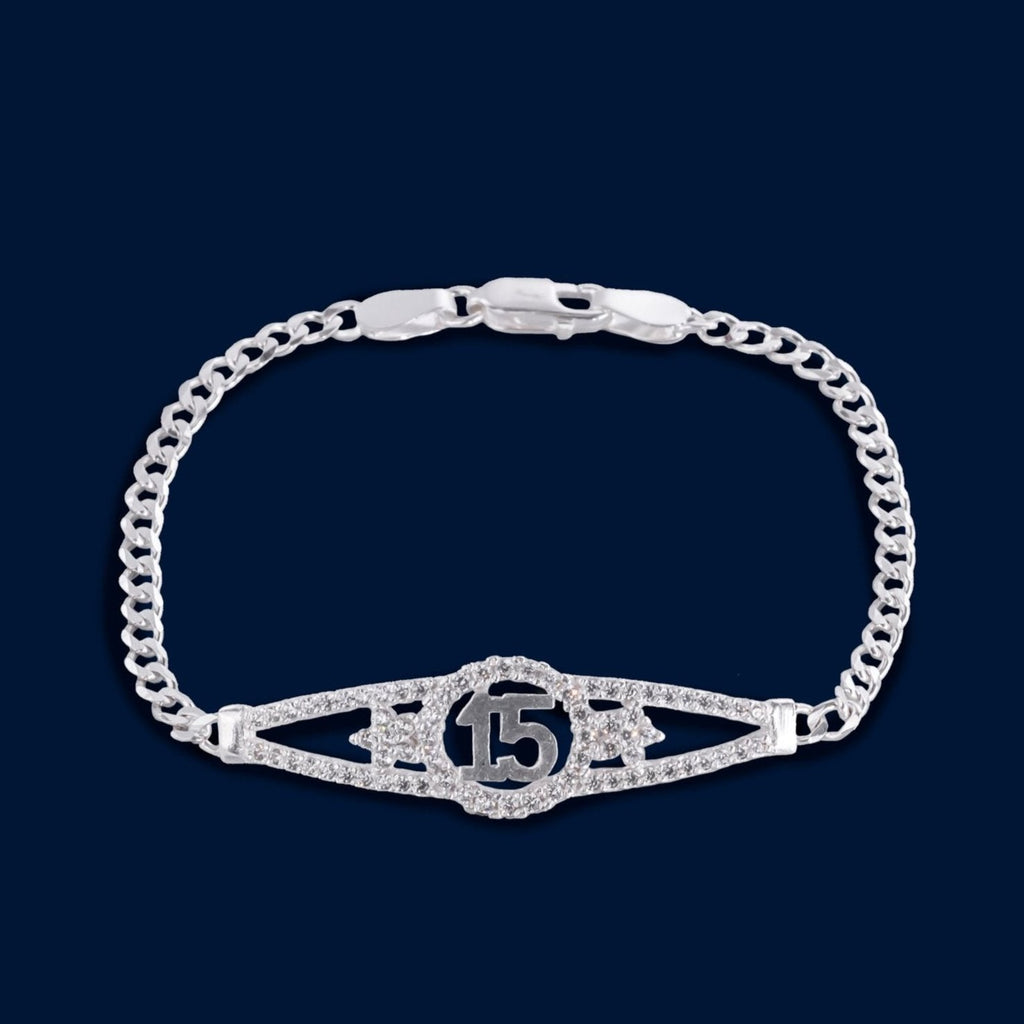 #PA247 - Pulsera De 15 Años / XV De Plata - F5.5