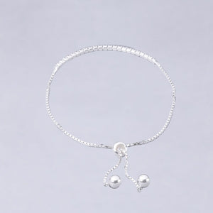 #PA301 - Pulsera Con Piedras Zirconia Ajustable Plata - IP3.9