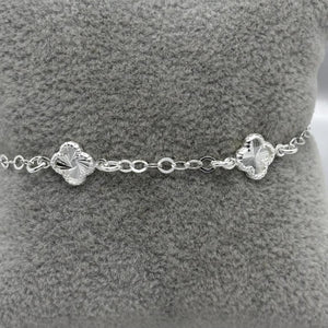 #PA337 - Pulsera Trébol Tipo Van Cleef Diamantada Plata - A15/3.2