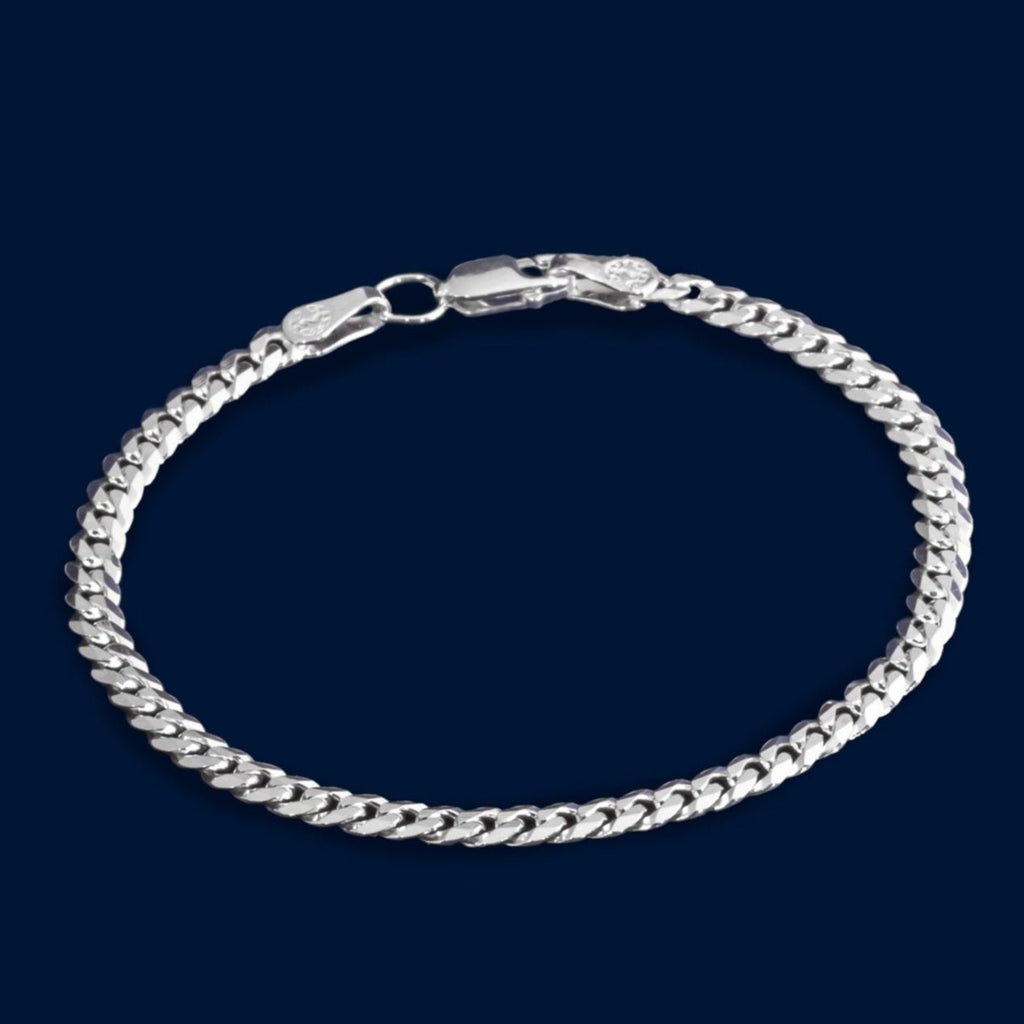 #PO101 - Pulso Cubano Plata - 100 - 4 mm - CE5.2