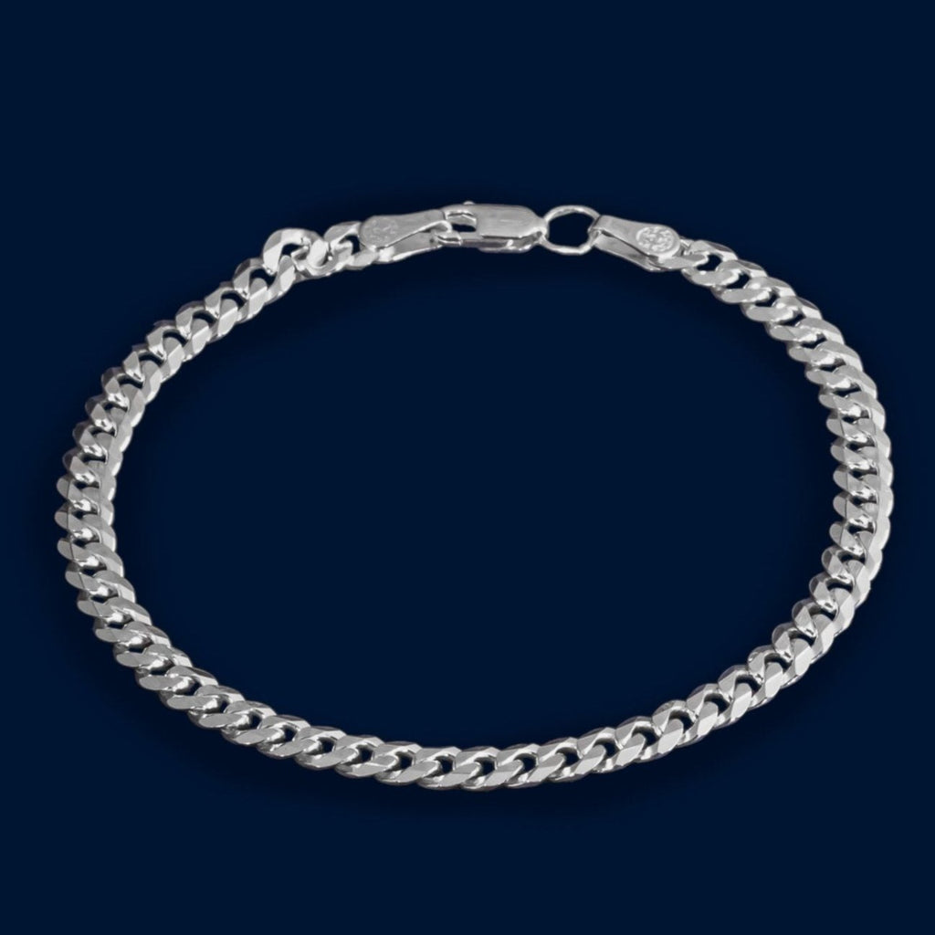 #PO102 - Pulso Cubano Plata - 120 - 5 mm - CE6.4
