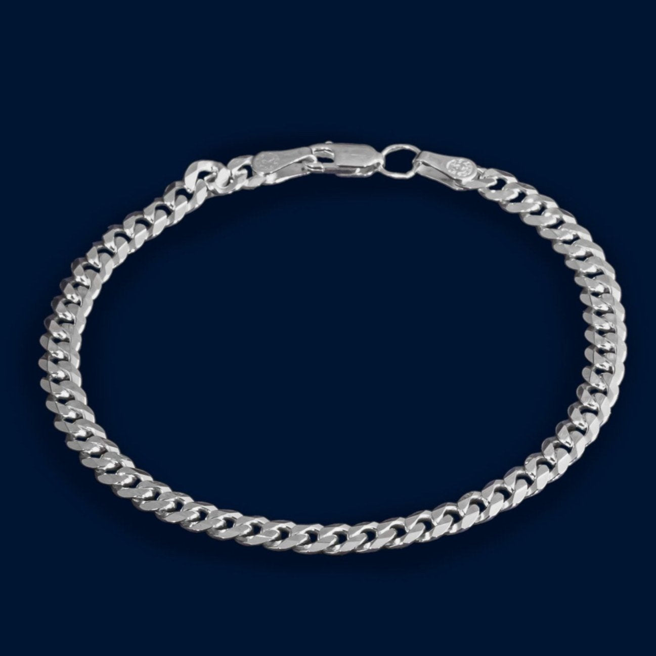 #PO102 - Pulso Cubano Plata - 120 - 5 mm - CE6.4