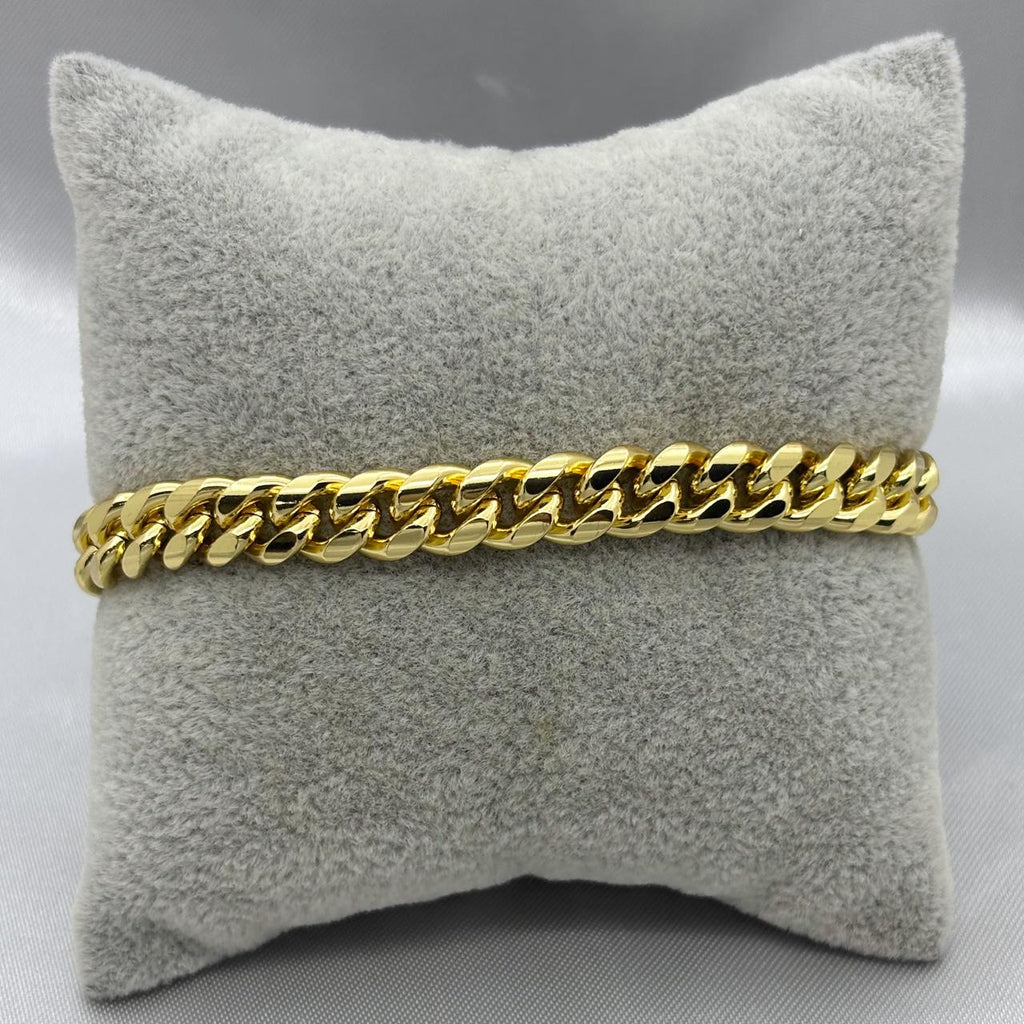 #POL115 - Pulso Tipo Mónaco Con Zirconia Oro Laminado 18K