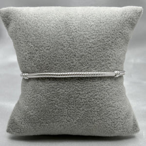 #PP114 - Pulsera Para Charms Corazón Piedra Zirconia Plata - B12/9.0