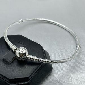 #PP116 - Pulsera Para Charm Con Esfera De Plata - B11/13.7