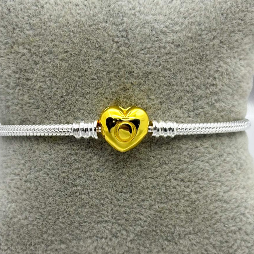 #PP120 - Pulsera Para Charm Corazón Plata - B11/13.3