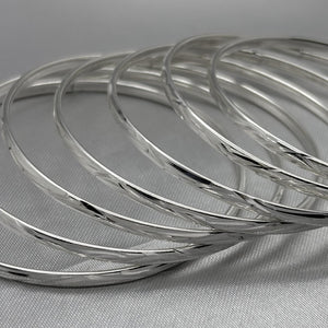 #SE103 - Semanario Circular Diamantado Aleatorio Terminado Almendrado Plata - CE22.7