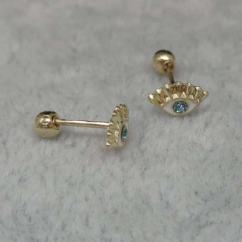 #B10231 - Broquel Ojo Turco De Oro 10k