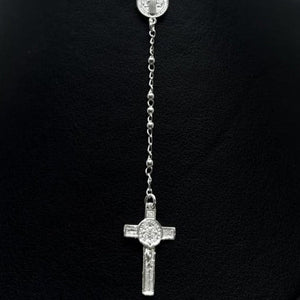 #MR125 - Rosario De San Benito Liso Plata - 2 mm - C09/5.0