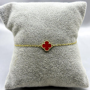 #PA10108- Pulsera Tipo Van Cleef De 1 Trébol De Oro 10K - J21/1.9