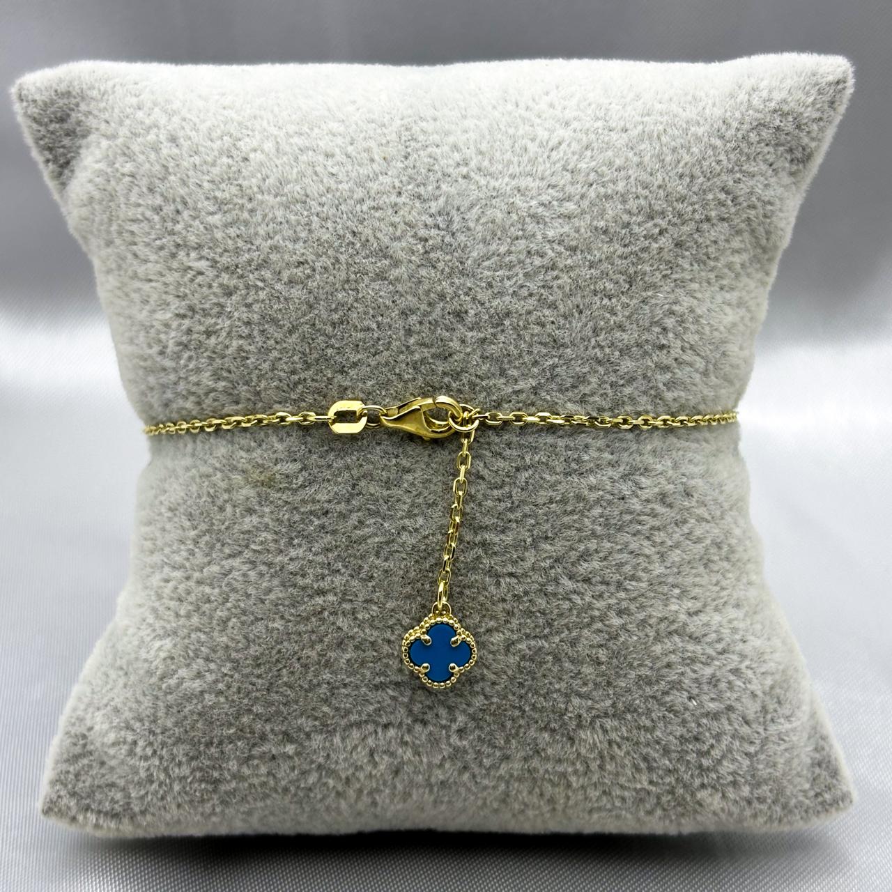 #PA10108- Pulsera Tipo Van Cleef De 1 Trébol De Oro 10K - J21/1.9
