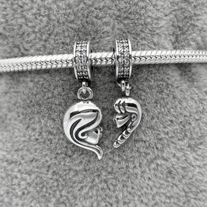 #PAN445 - Charm Ana Y Elsa Con Zirconia Plata - B11/3.3