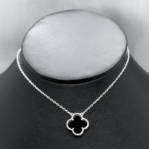 #G108 - Gargantilla Trébol Tipo Van Cleef Plata - B14/3.0