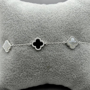 #PA134 - Pulsera Trébol Tipo Van Cleef Plata  - B14/5.4