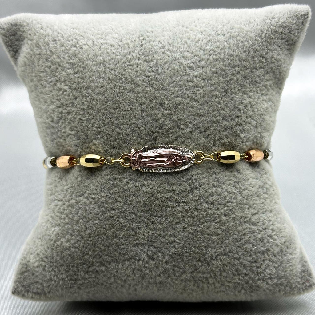 #PAL103 - Pulsera De Virgen María Oro Laminado 18k