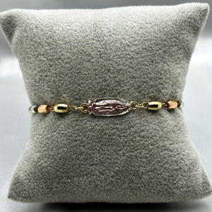 #PAL103 - Pulsera De Virgen María Oro Laminado 18k