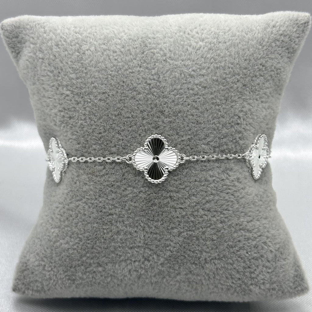 #PA150 - Pulsera Tipo Van Cleef Trébol De Plata - PU7.1