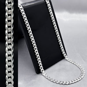 #CAD152 - Cadena Cubana Plata - 100 - 4mm - CAD13.5