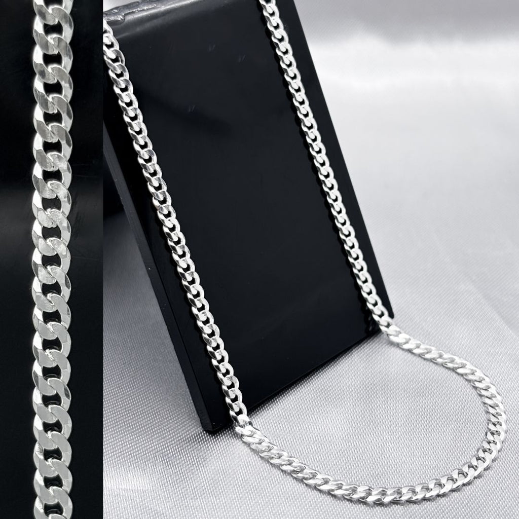 #CAD175 - Cadena Cubana Plata - 080 - 3 mm - A04/9.7