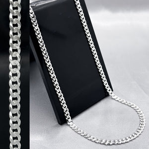 #CAD175 - Cadena Cubana Plata - 080 - 3 mm - A04/9.7
