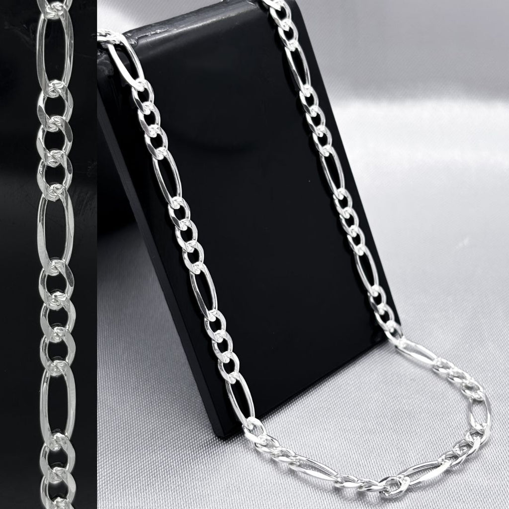 #CAD207 - Cadena Cartier Diamantada Plata - 100 - 4mm - CAD10.4