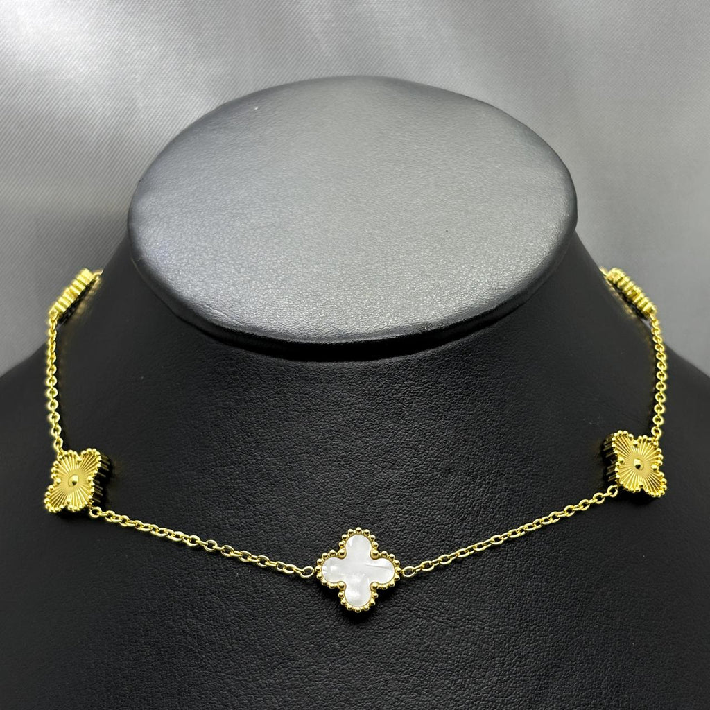 #GOL103 - Gargantilla Tipo Van Cleef De Oro Laminado 18k