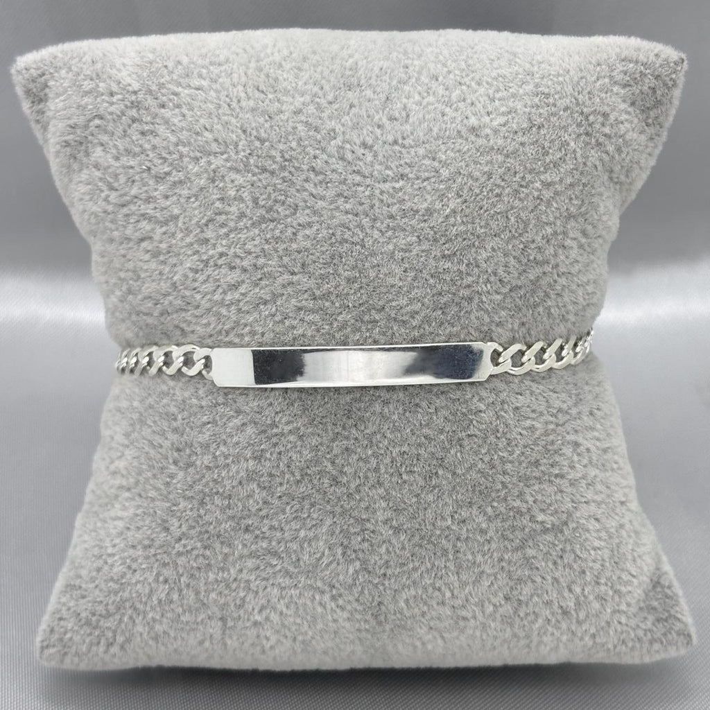 #ESC193 - Esclava Barbada Plata - 100 - 4 mm - A06/5.4
