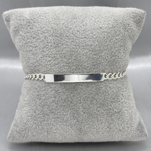 #ESC193 - Esclava Barbada Plata - 100 - 4 mm - A06/5.4