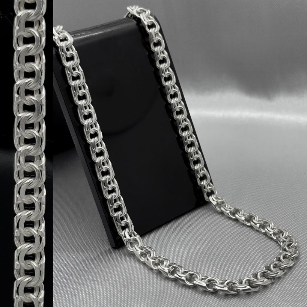 #CAD156 - Cadena Tejido Chino Plata - 6 mm - CAD44.0