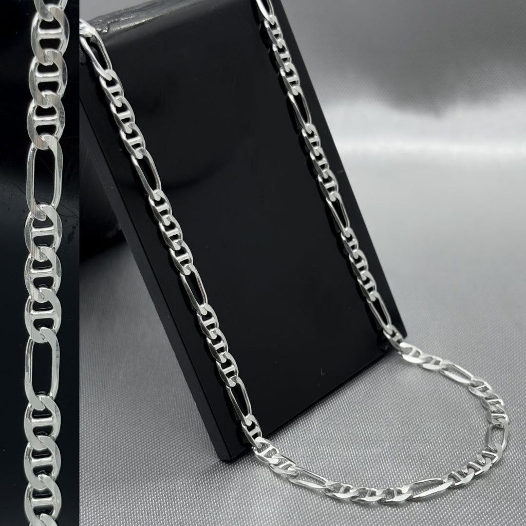 #CAD167 - Cadena Figaro Gucci Plata - 080 - 3 mm - A04/7.6